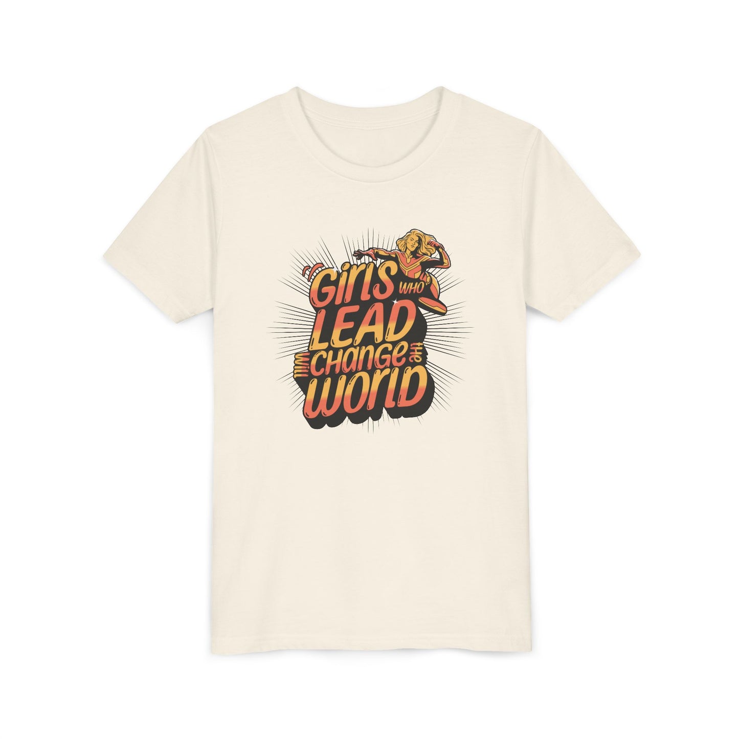 Youth Girls Who Lead Will Change the World Youth Short Sleeve T Shirt Kids