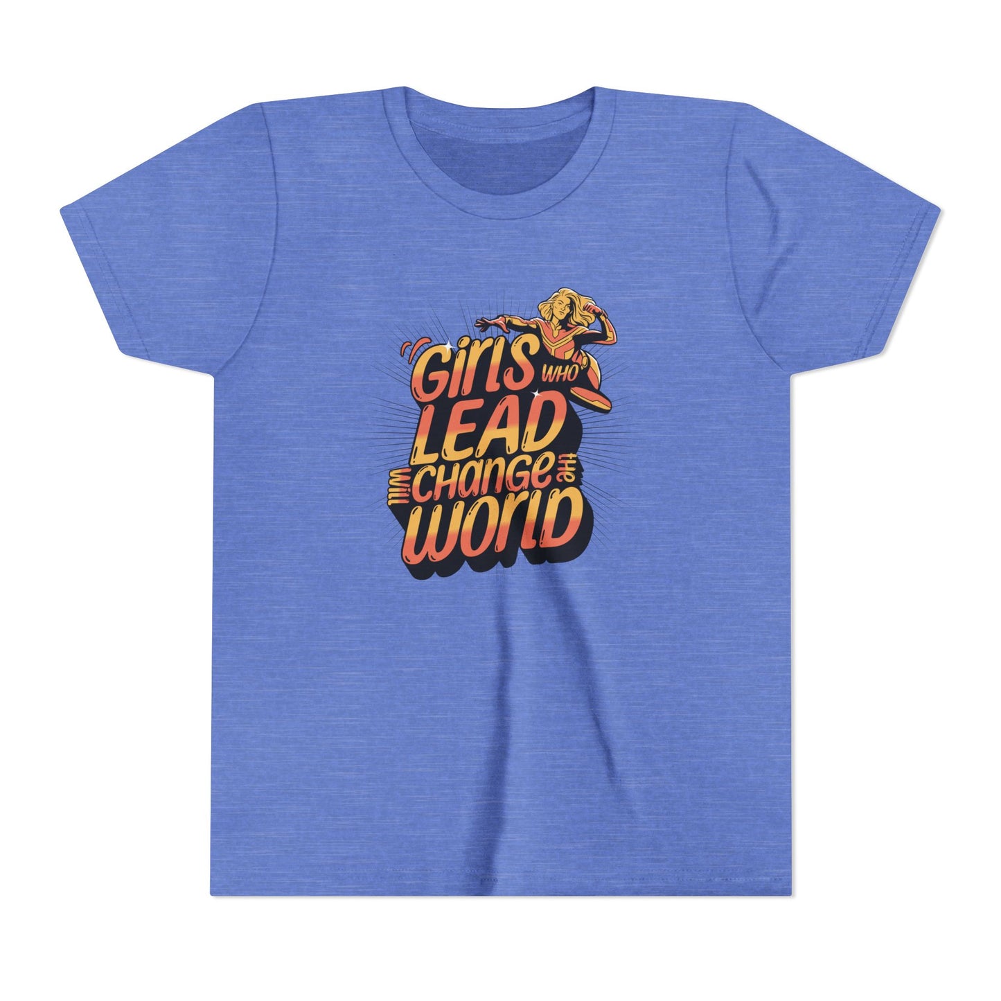 Youth Girls Who Lead Will Change the World Youth Short Sleeve T Shirt Kids
