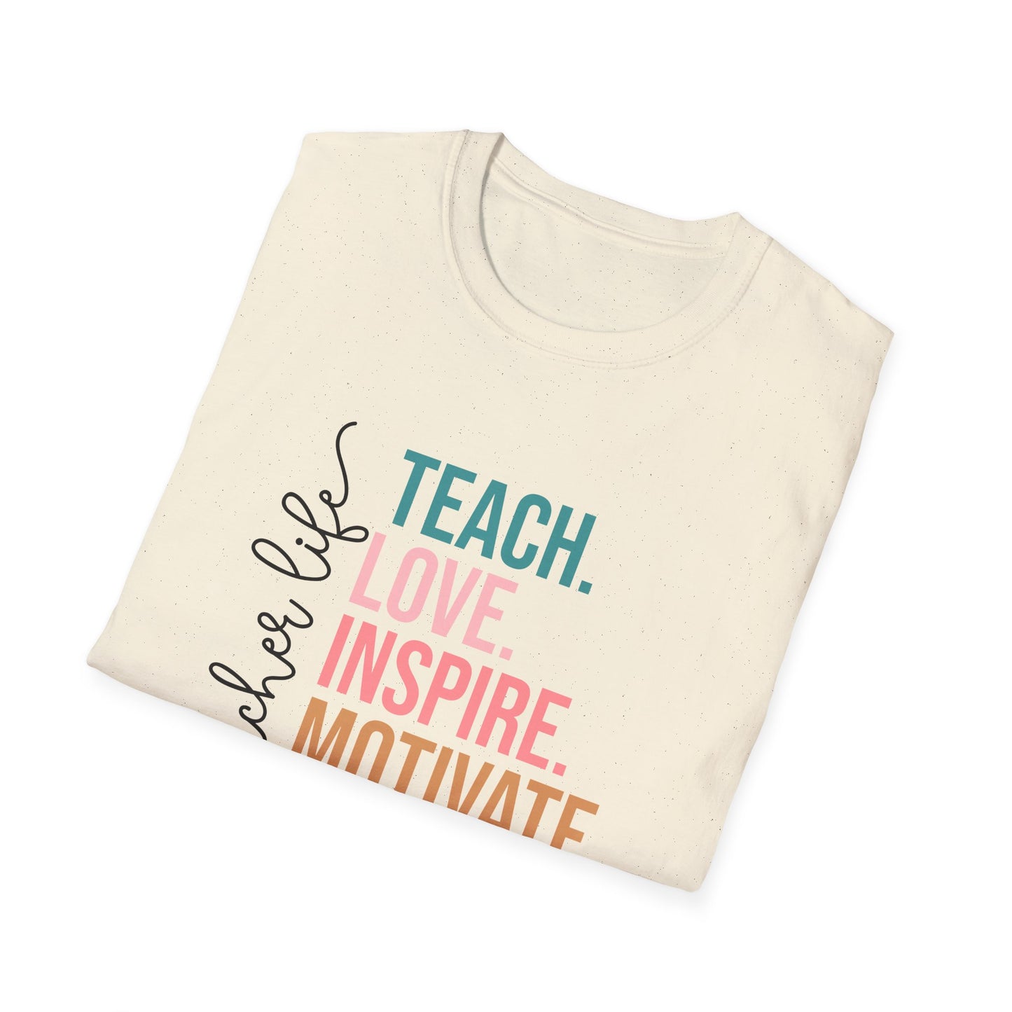 Inspire Teacher T-Shirt, Teach Love Inspire Motivate, Gift for Educators, Teacher Appreciation, Classroom Outfit