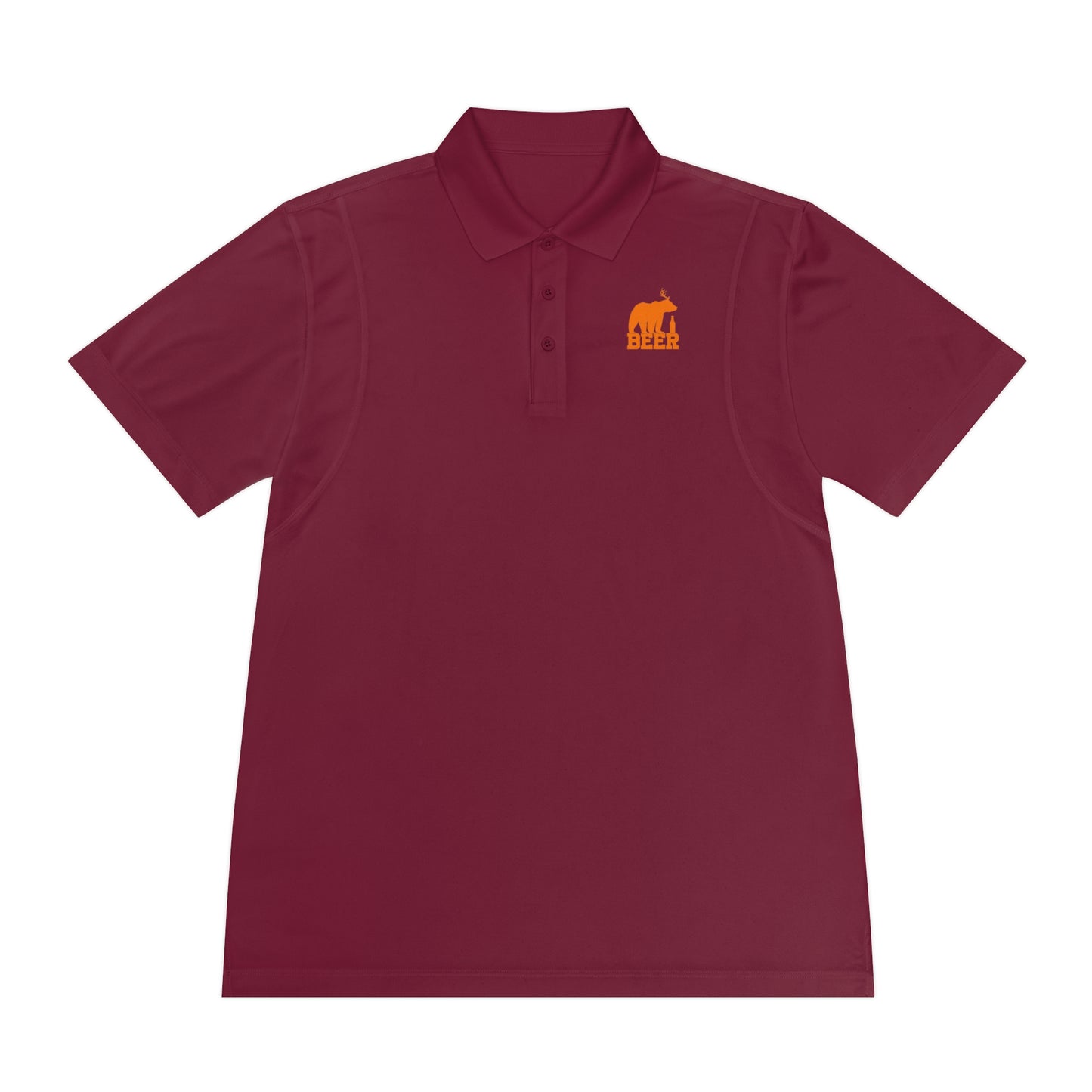 Mens Golf Shirt Beer Bear Men's Sport Polo Shirt