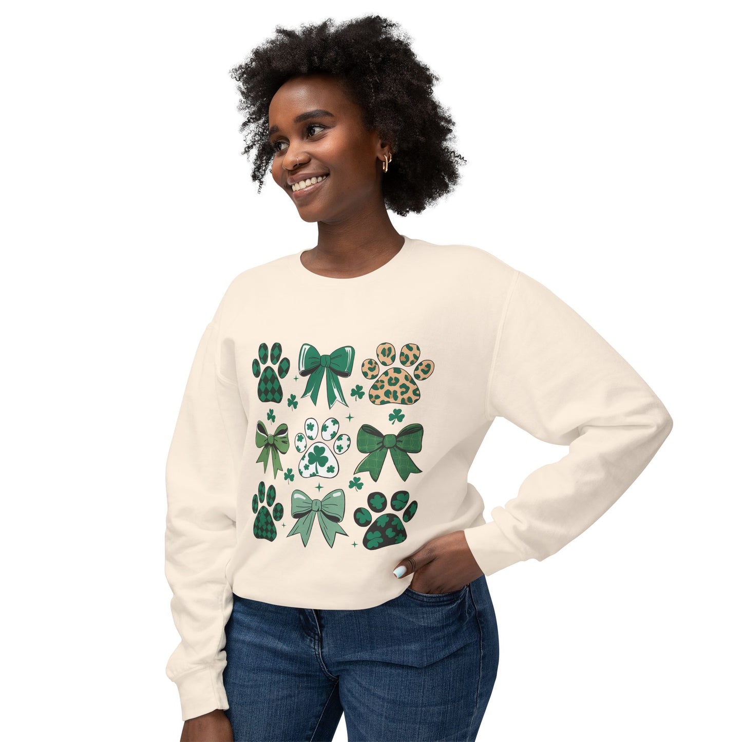 Paws & Coquette Bows - Lightweight Crewneck