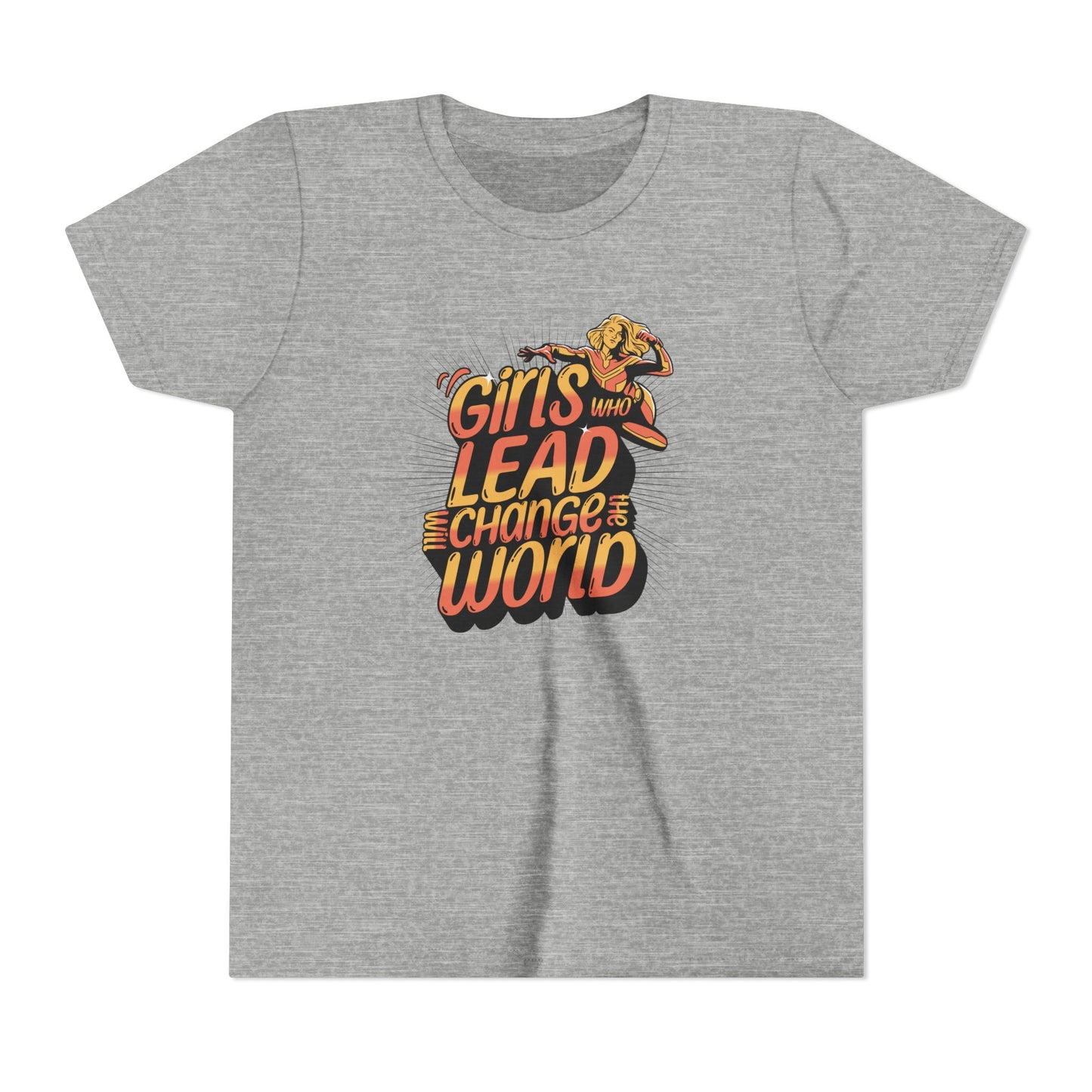 Youth Girls Who Lead Will Change the World Youth Short Sleeve T Shirt Kids