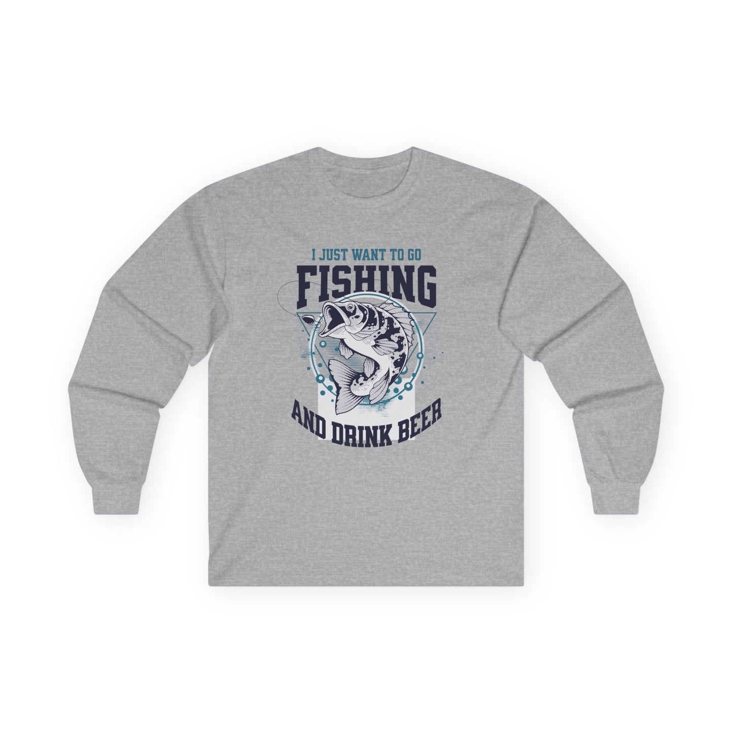 I Just Want To Go Fishing - Cotton Long Sleeve Tee