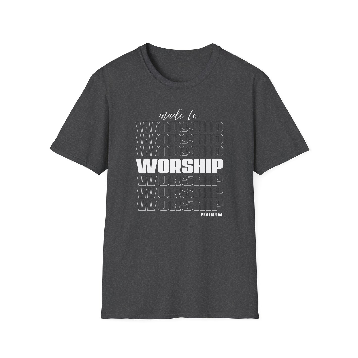 Made to Worship Unisex T-Shirt | Softstyle Tee for Music Lovers, Church Events, Inspirational Gifts, Everyday Wear, Casual Fashion
