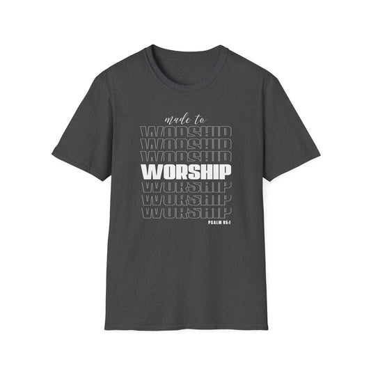 Made to Worship Unisex T-Shirt | Softstyle Tee for Music Lovers, Church Events, Inspirational Gifts, Everyday Wear, Casual Fashion
