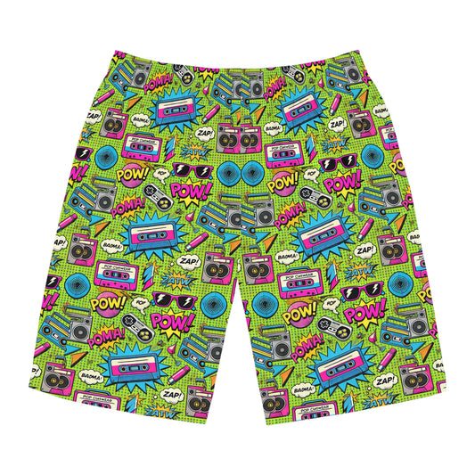 Men's 80s Retro Inspired Board Shorts