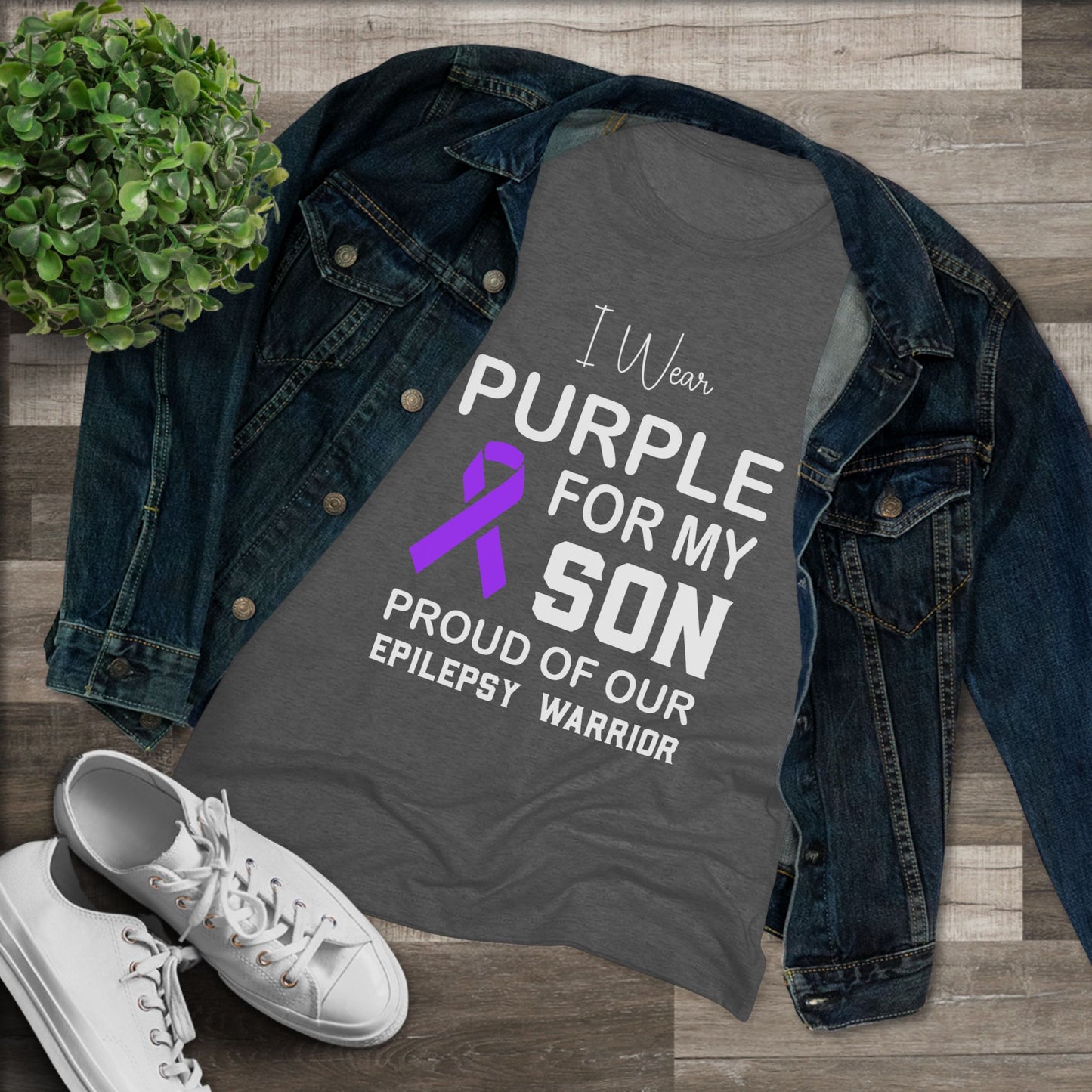 Epilepsy Support, Epilepsy Awarenes Women's Triblend Tee, Comfortable Womens TShirt, Support Our Son, Epilepsy TShirt