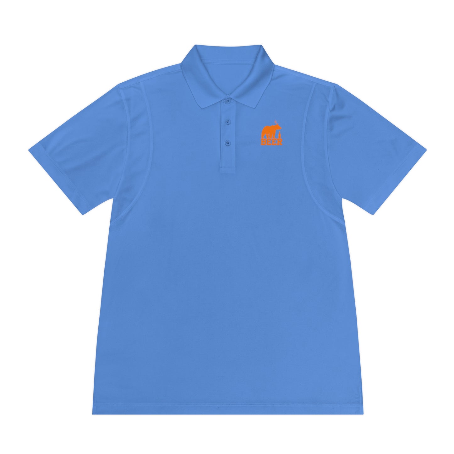 Mens Golf Shirt Beer Bear Men's Sport Polo Shirt