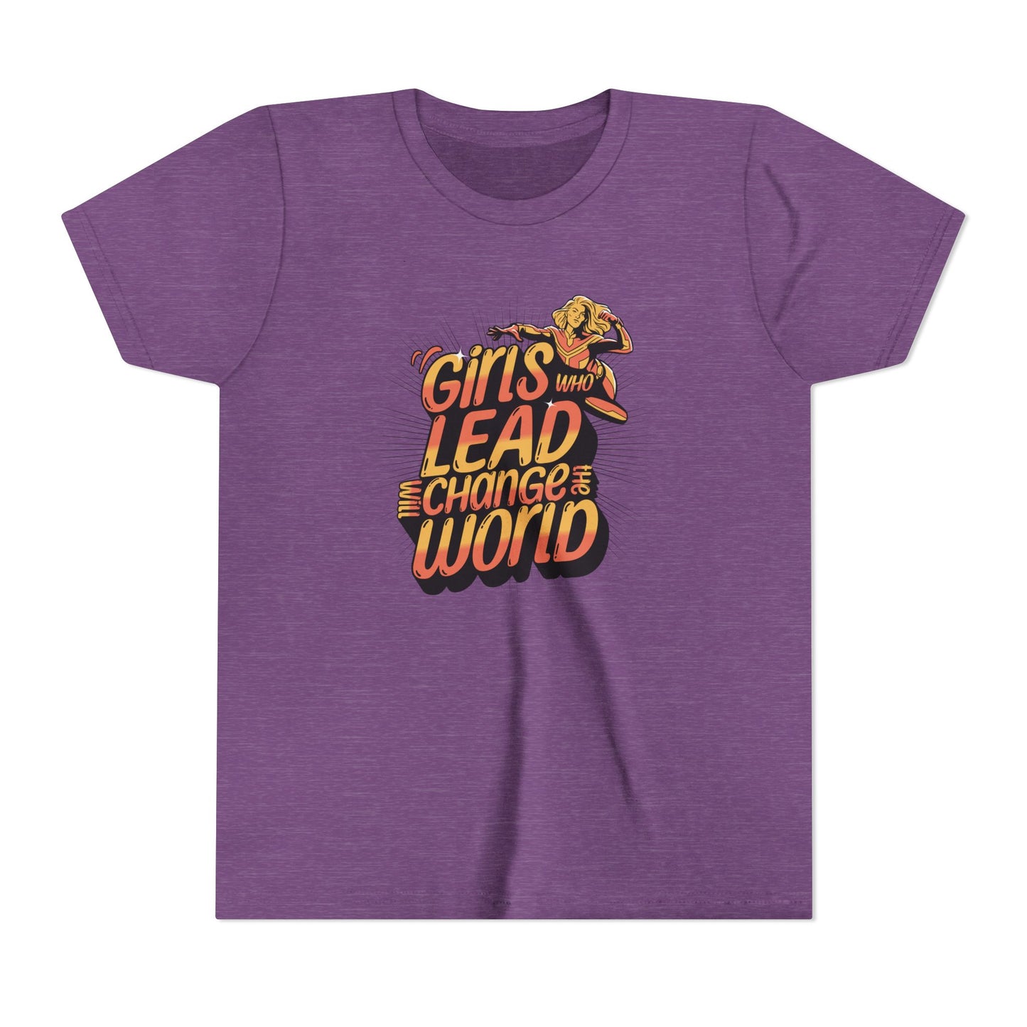 Youth Girls Who Lead Will Change the World Youth Short Sleeve T Shirt Kids