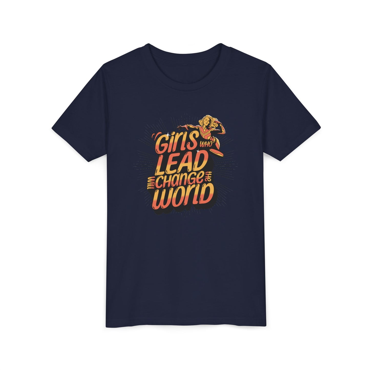 Youth Girls Who Lead Will Change the World Youth Short Sleeve T Shirt Kids