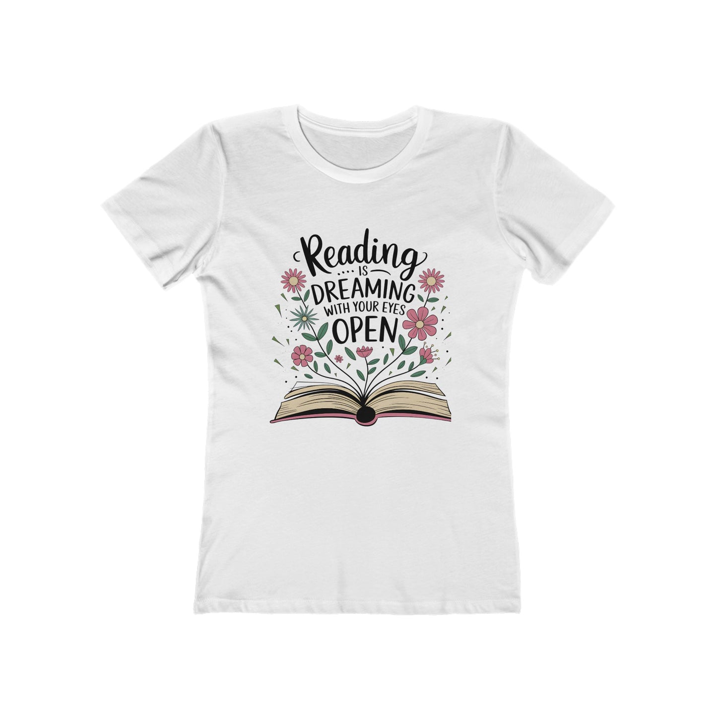 Reading is Dreaming - Casual Women's Slim T-Shirt
