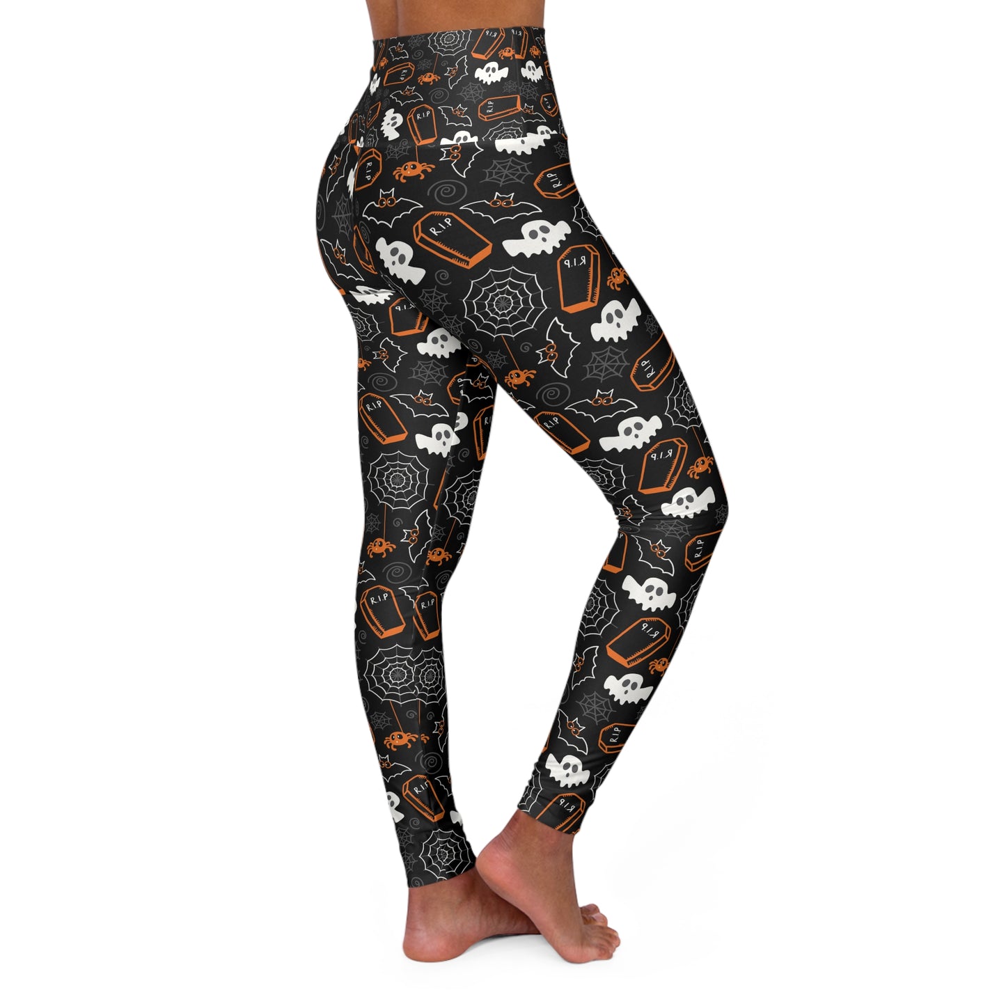 Halloween High Waisted Yoga Leggings, Skinny Leggings, Halloween Skinny Leggings for Everyday Wear, Exercise Leggings