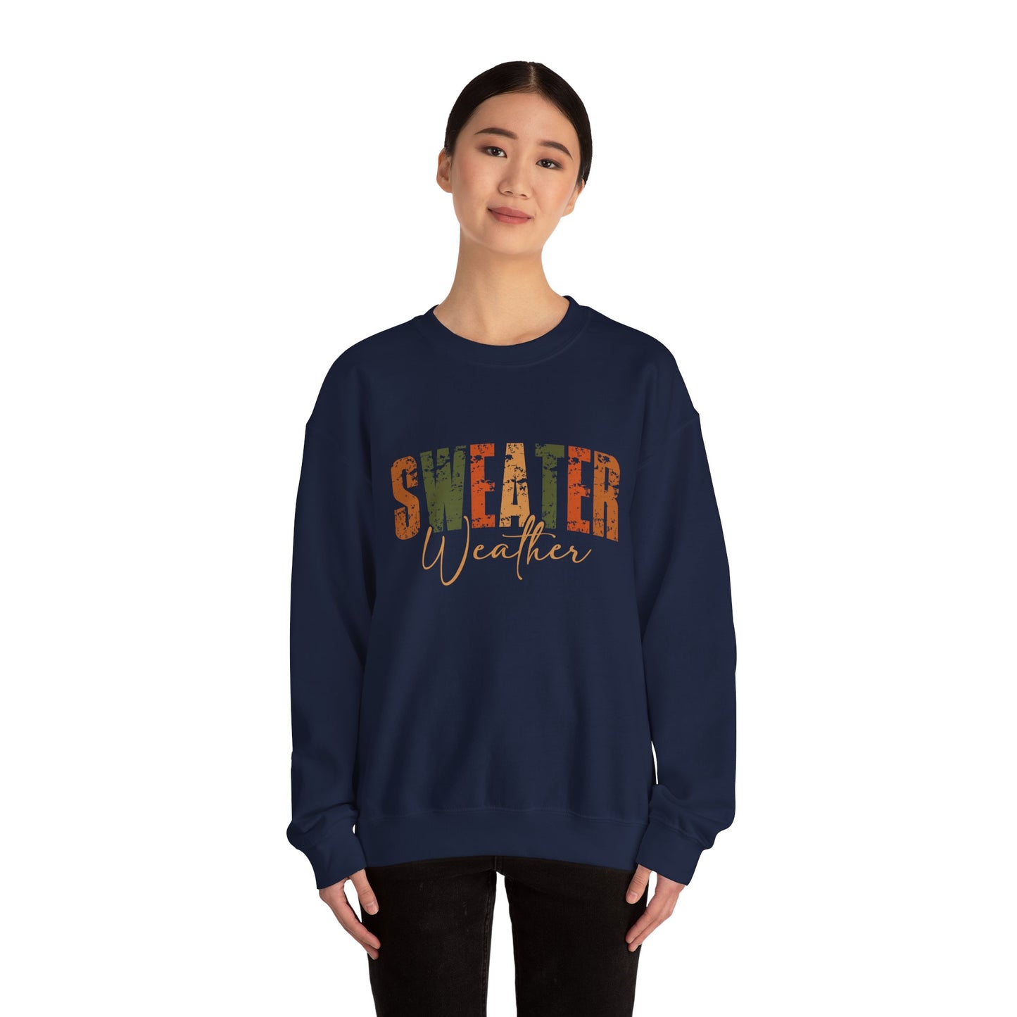 Cozy Sweatshirt for Fall - 'Sweater Weather' Unisex Crewneck, Perfect for Autumn Gatherings, Thanksgiving, Casual Wear, Gift Idea