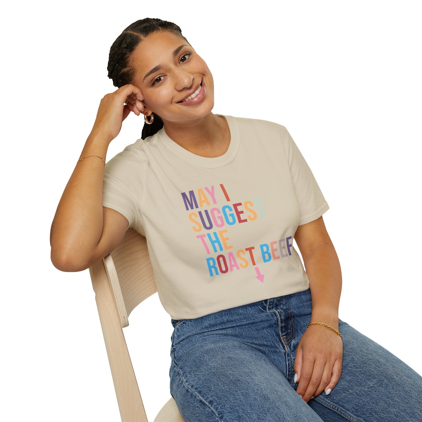 Playful Roast Beef Suggestion T-Shirt, Humorous Tee, Gift for Foodies, Casual Wear, Cookout & BBQ Party Shirt, Unisex Graphic Tee