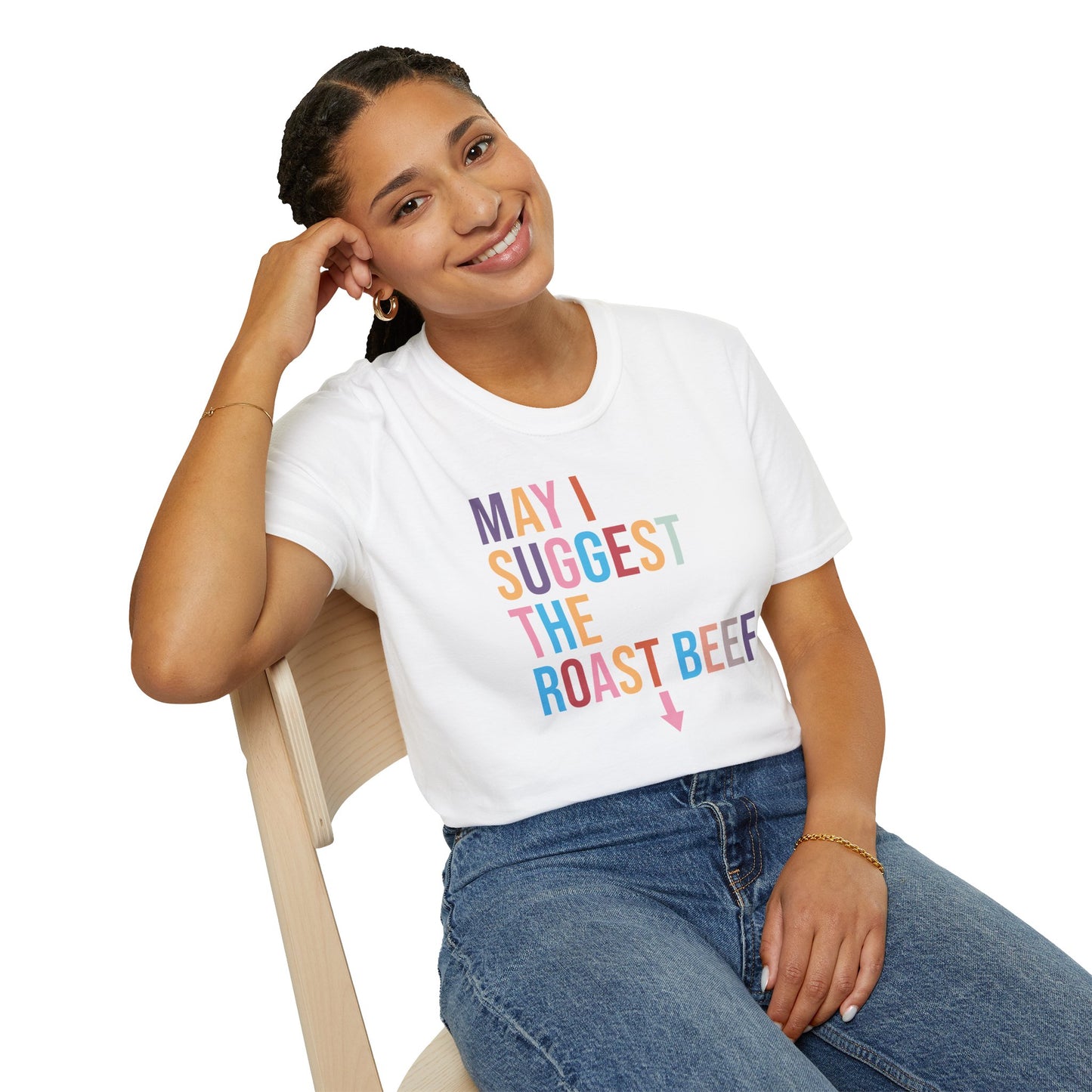Playful Roast Beef Suggestion T-Shirt, Humorous Tee, Gift for Foodies, Casual Wear, Cookout & BBQ Party Shirt, Unisex Graphic Tee