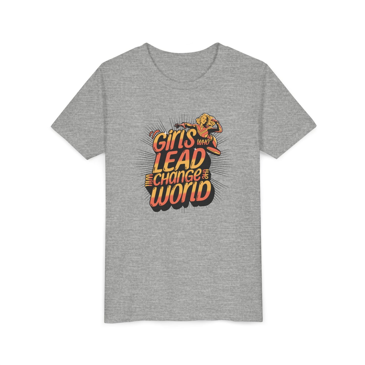 Youth Girls Who Lead Will Change the World Youth Short Sleeve T Shirt Kids