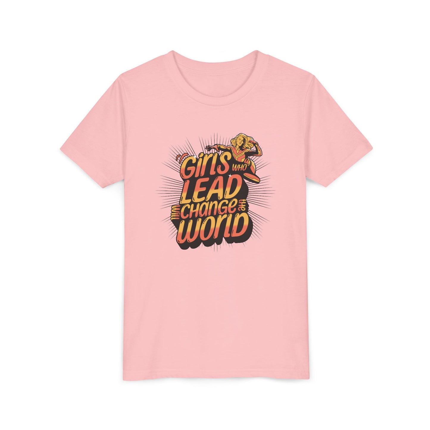 Youth Girls Who Lead Will Change the World Youth Short Sleeve T Shirt Kids