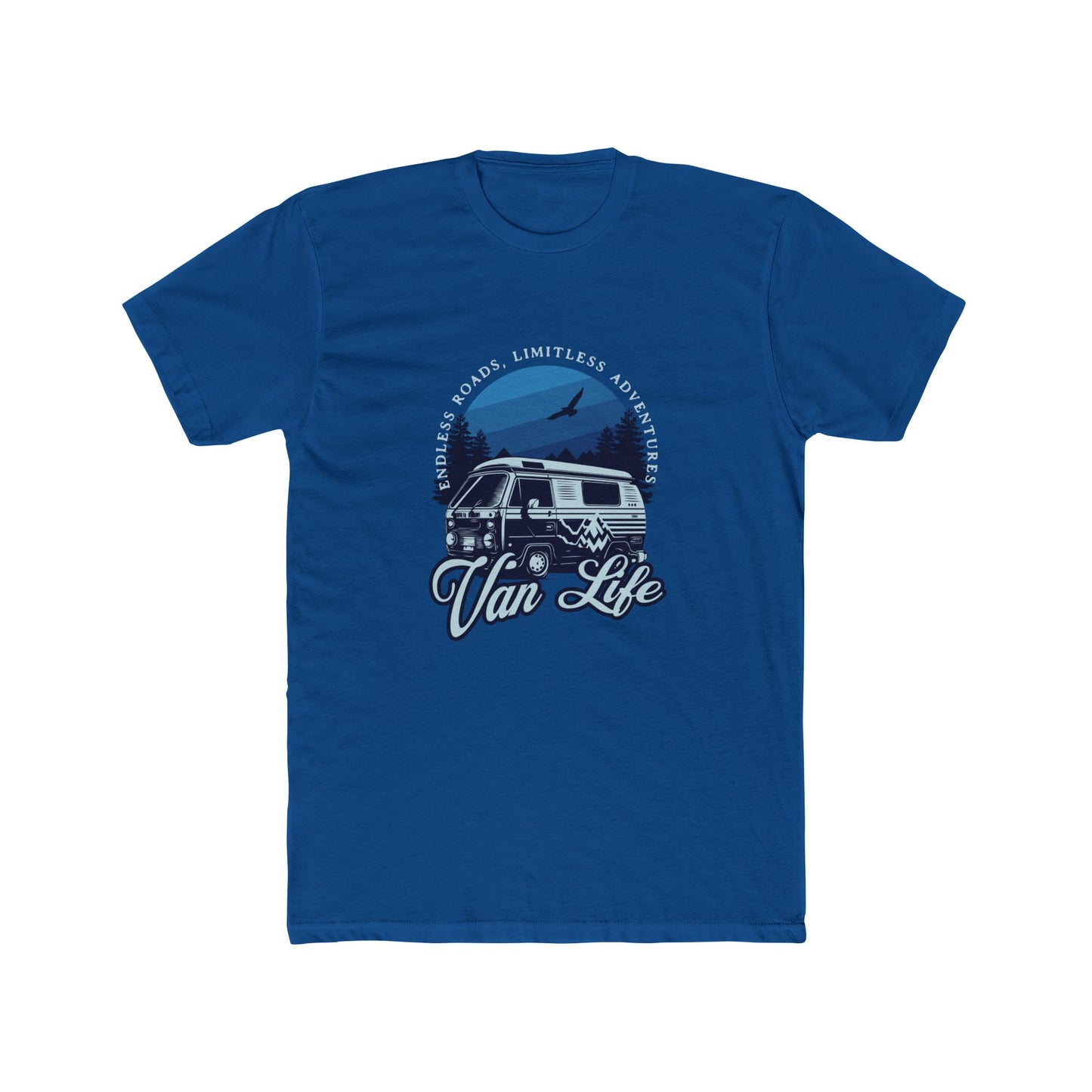 Van Life Unisex Cotton Crew Tee, Adventure Shirt, Travel Tee, Road Trip Gift, Nature Lover Clothing