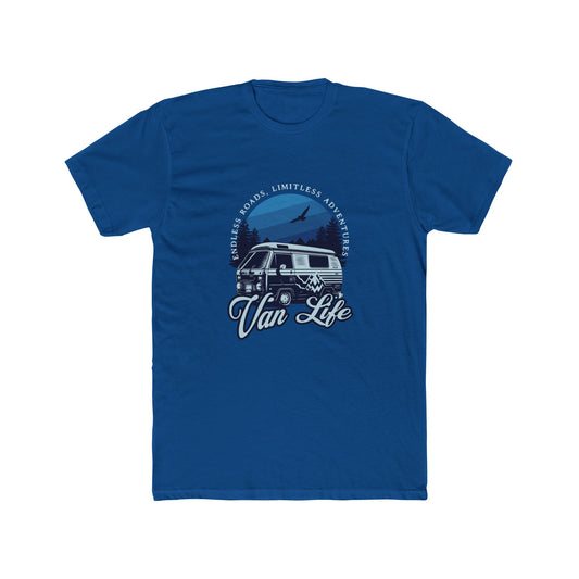 Van Life Unisex Cotton Crew Tee, Adventure Shirt, Travel Tee, Road Trip Gift, Nature Lover Clothing