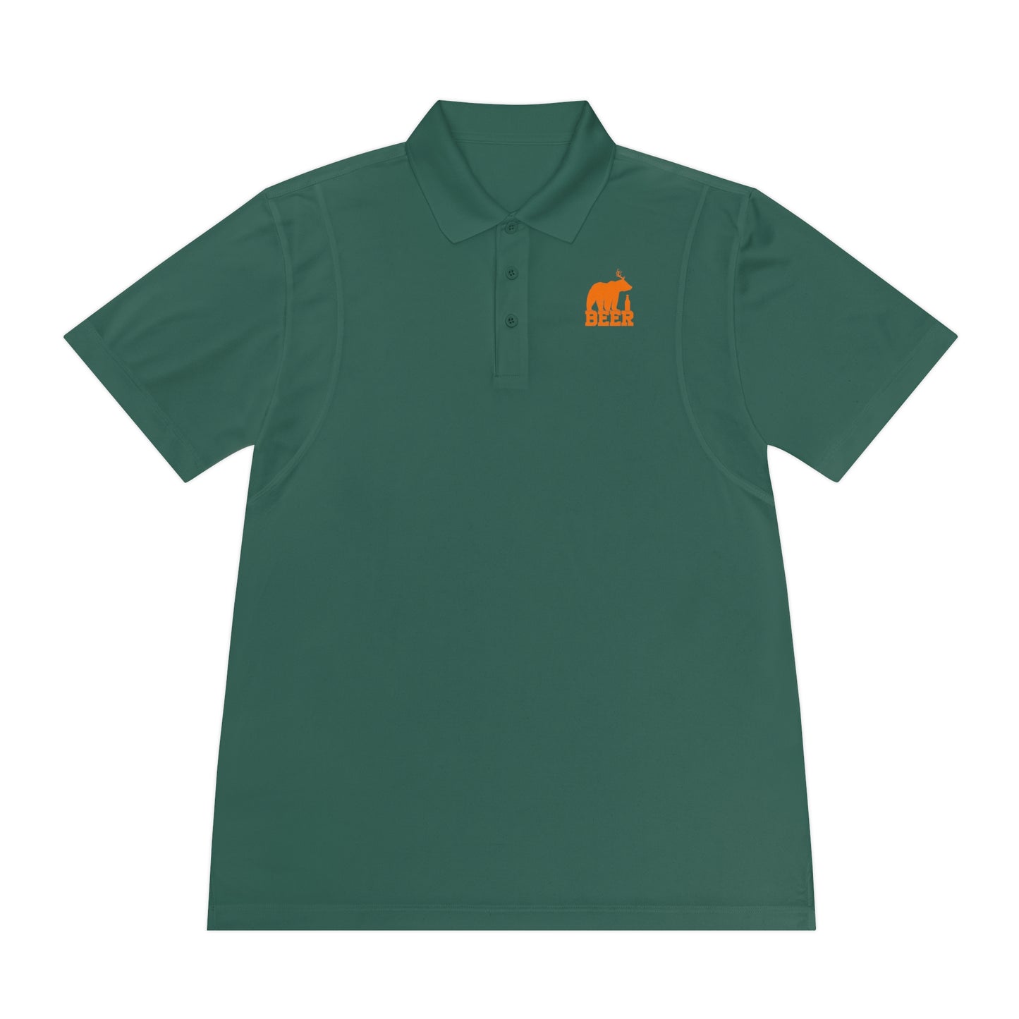 Mens Golf Shirt Beer Bear Men's Sport Polo Shirt