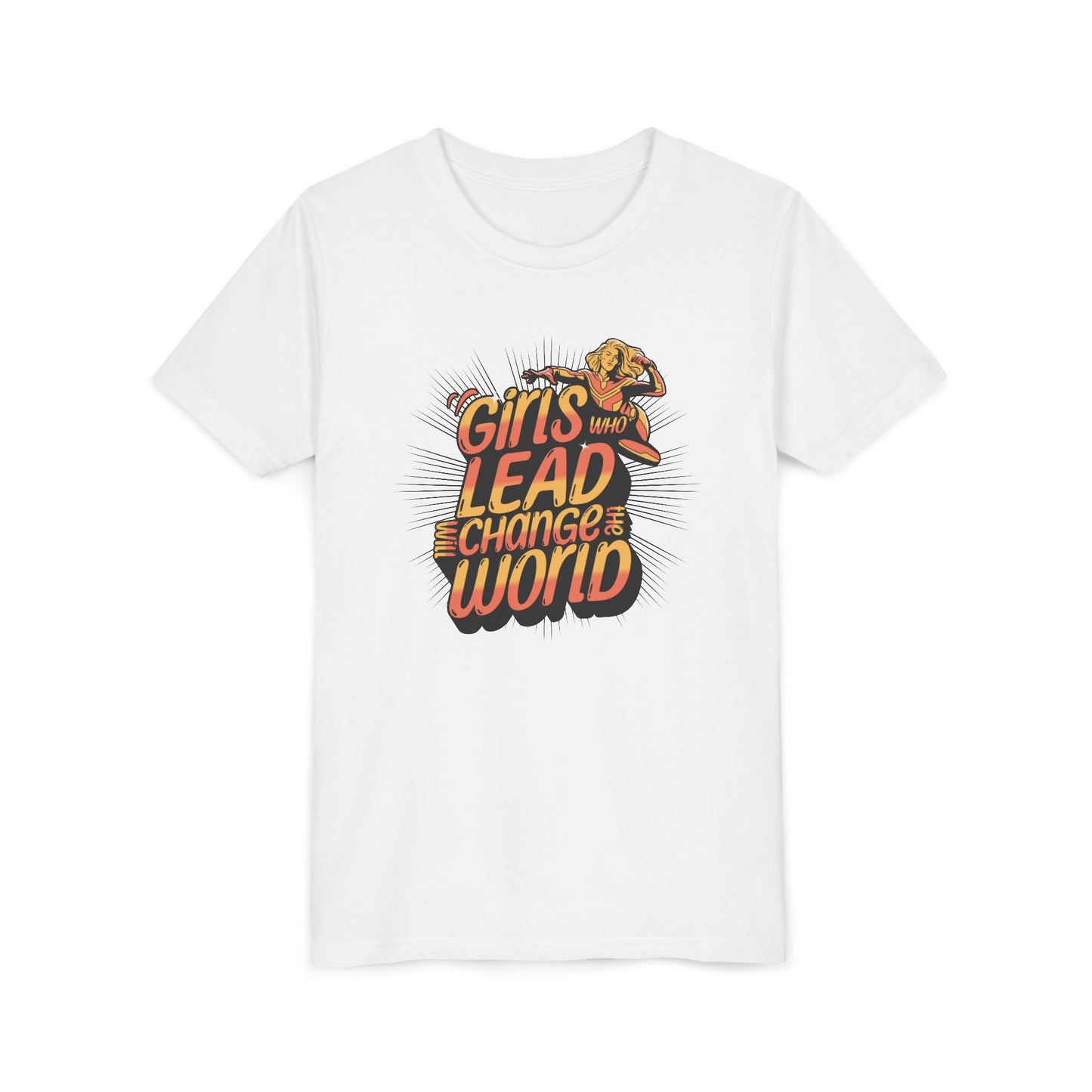 Youth Girls Who Lead Will Change the World Youth Short Sleeve T Shirt Kids