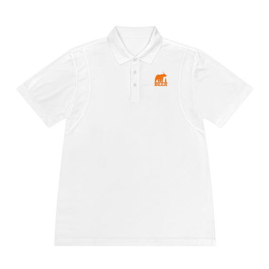 Mens Golf Shirt Beer Bear Men's Sport Polo Shirt
