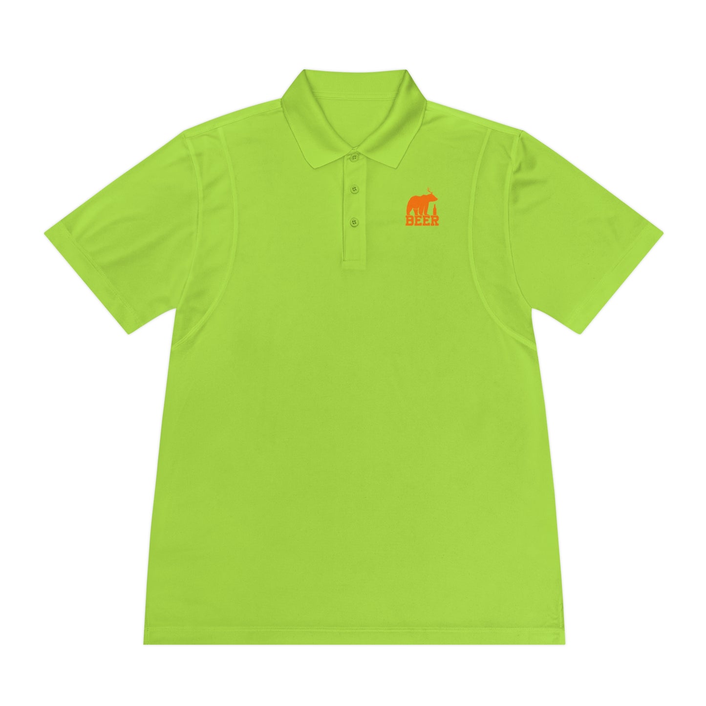 Mens Golf Shirt Beer Bear Men's Sport Polo Shirt