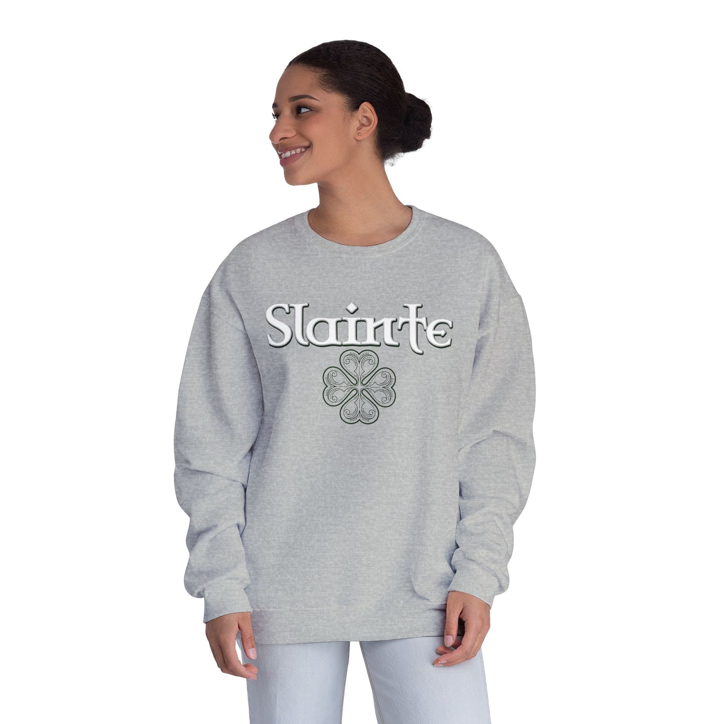 Slainte in Clovers Womens Unisex NuBlend® Crewneck Sweatshirt
