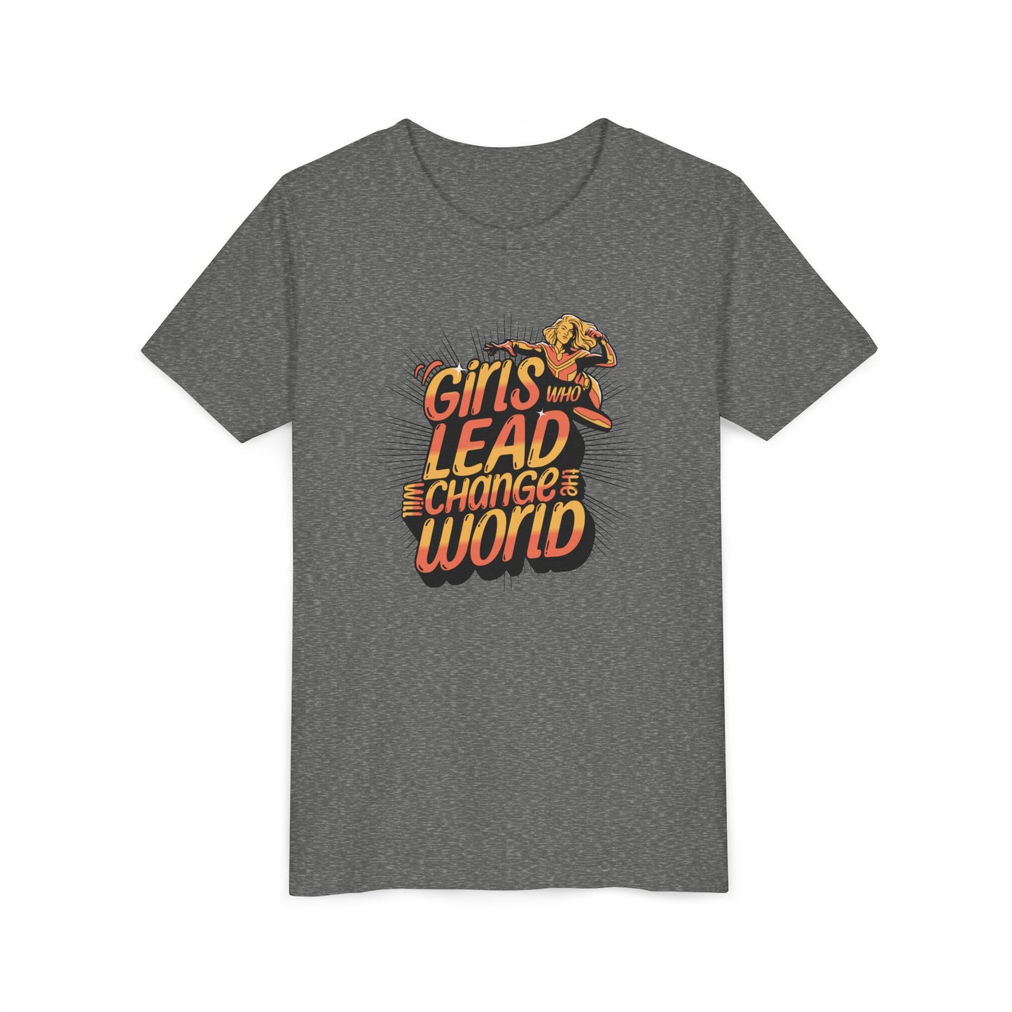 Youth Girls Who Lead Will Change the World Youth Short Sleeve T Shirt Kids