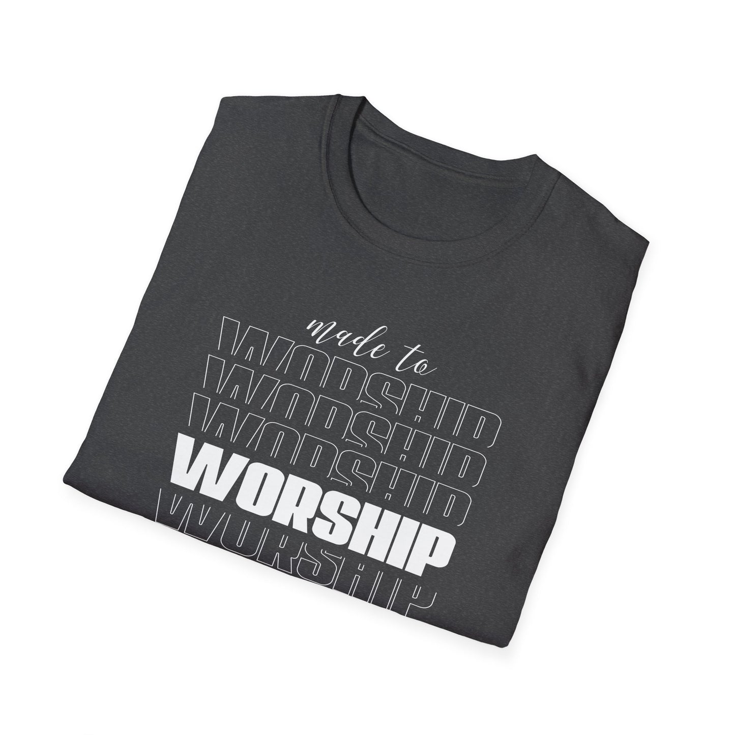 Made to Worship Unisex T-Shirt | Softstyle Tee for Music Lovers, Church Events, Inspirational Gifts, Everyday Wear, Casual Fashion
