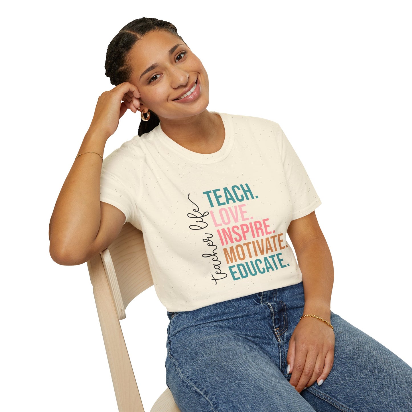 Inspire Teacher T-Shirt, Teach Love Inspire Motivate, Gift for Educators, Teacher Appreciation, Classroom Outfit