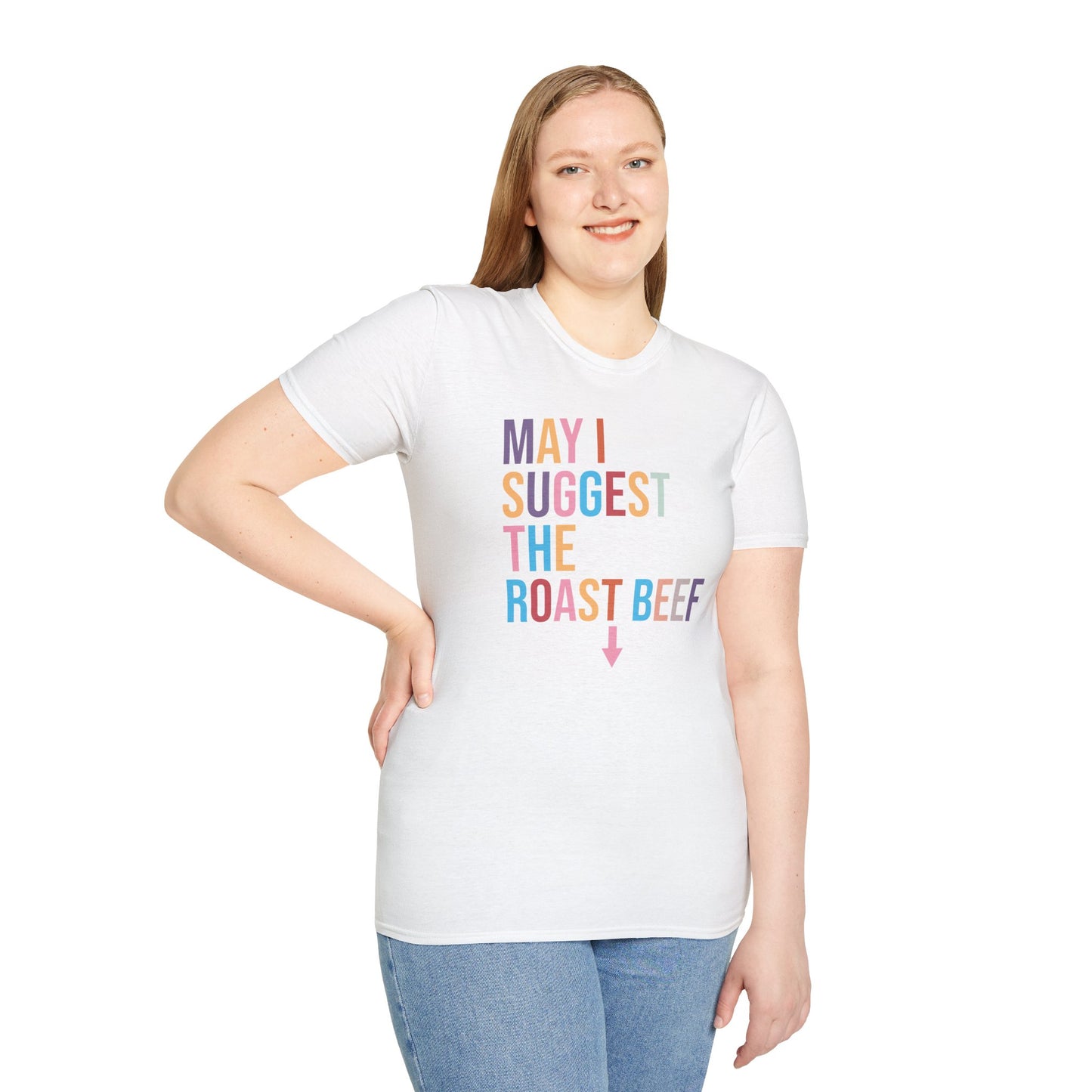 Playful Roast Beef Suggestion T-Shirt, Humorous Tee, Gift for Foodies, Casual Wear, Cookout & BBQ Party Shirt, Unisex Graphic Tee