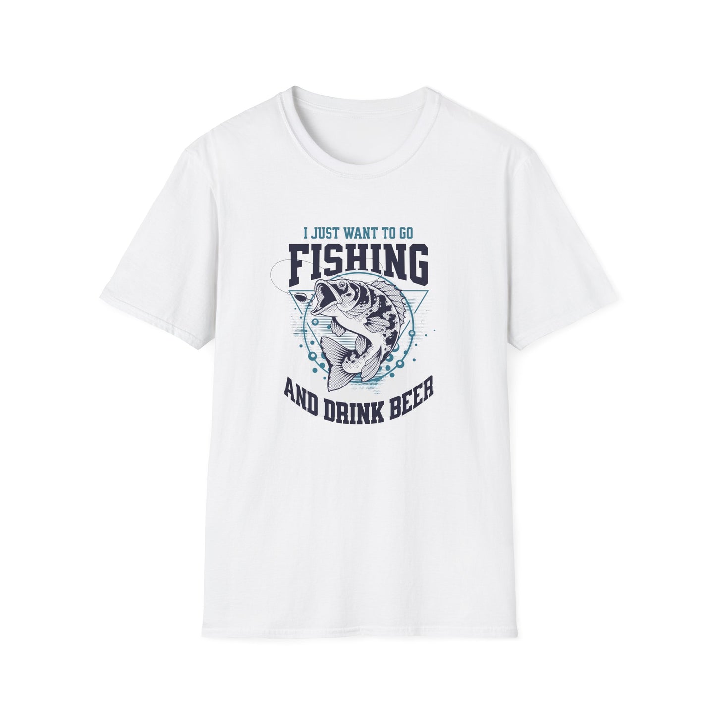 Fishing and Beer - Unisex Softstyle T-Shirt