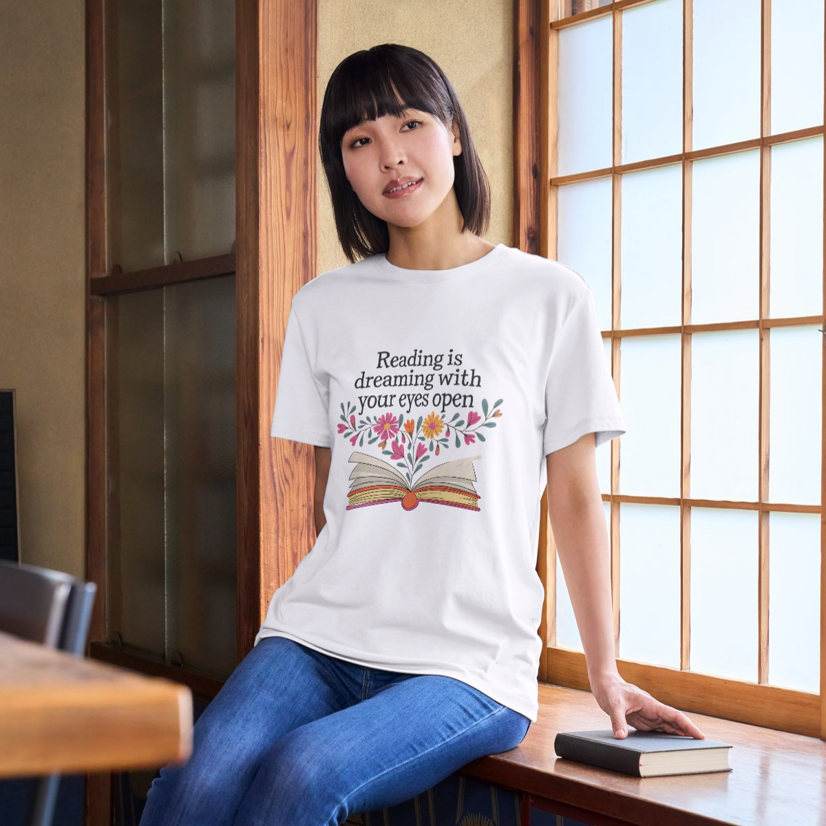 Reading Is Dreaming With Your Eyes Open - Womens Classic Tee