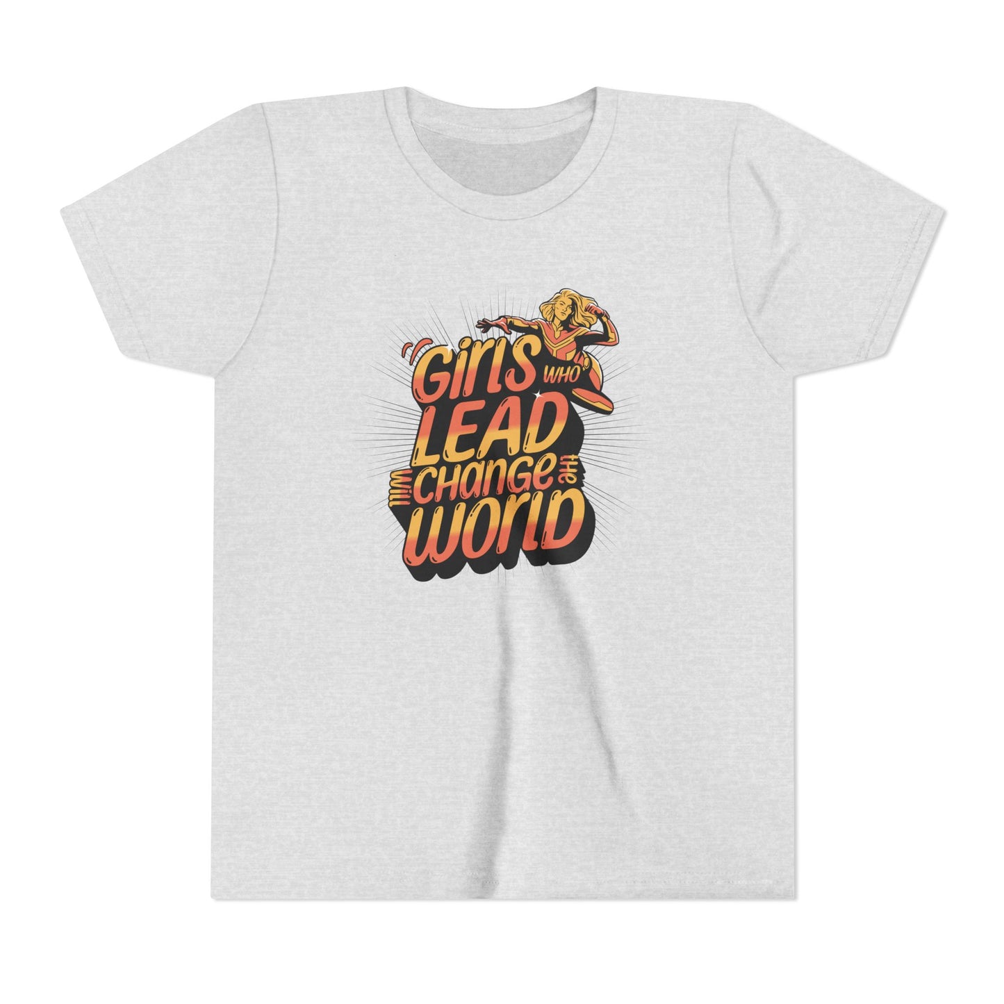 Youth Girls Who Lead Will Change the World Youth Short Sleeve T Shirt Kids