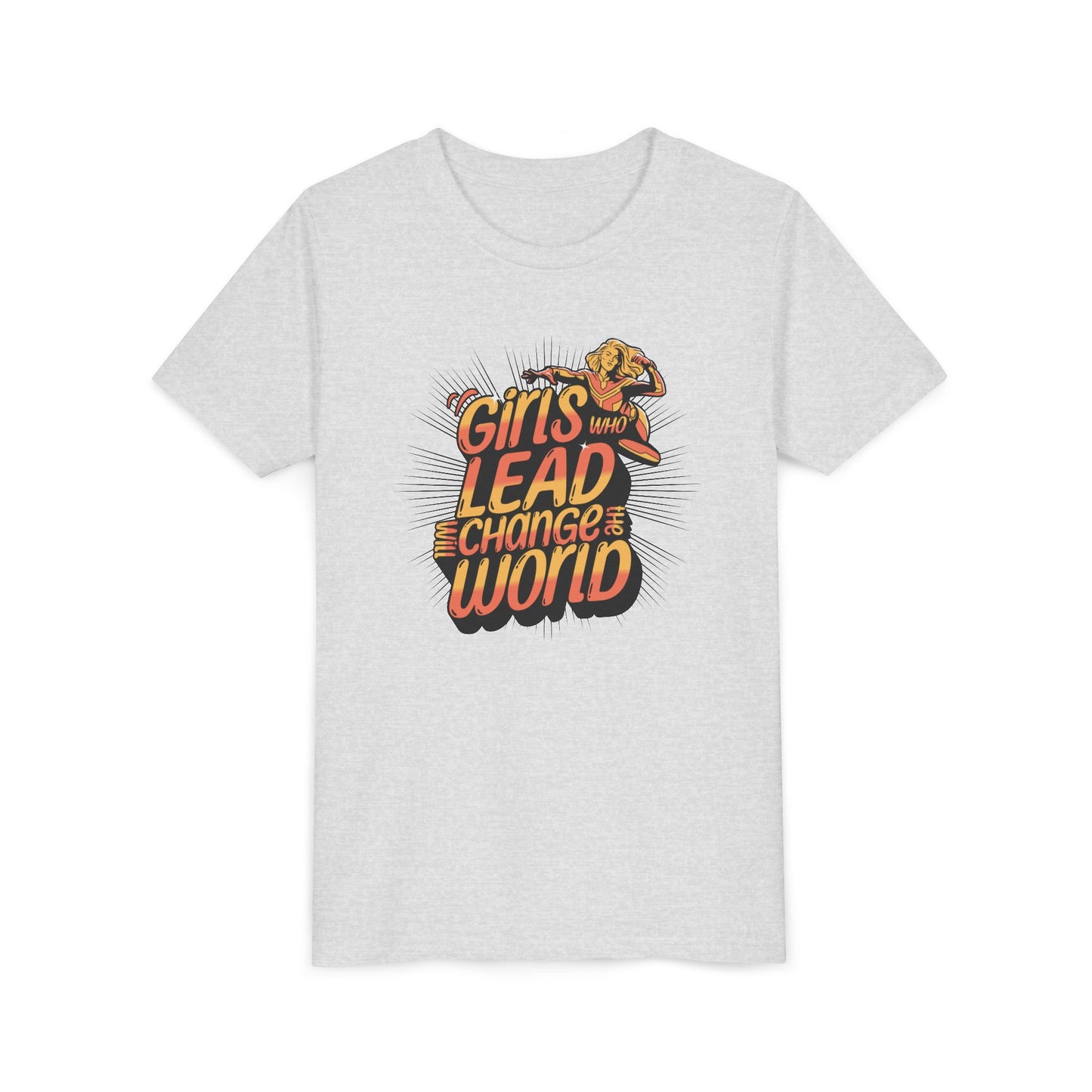 Youth Girls Who Lead Will Change the World Youth Short Sleeve T Shirt Kids