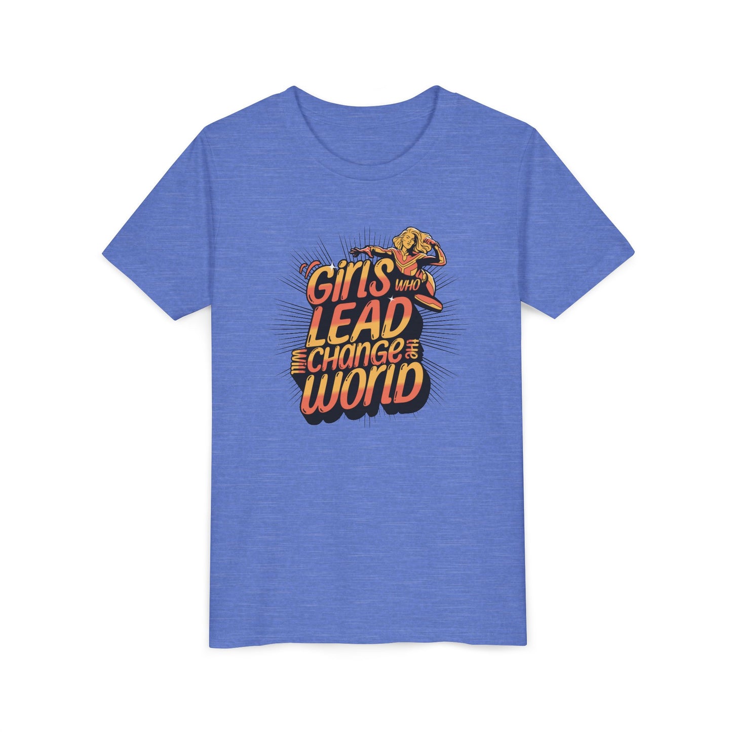 Youth Girls Who Lead Will Change the World Youth Short Sleeve T Shirt Kids