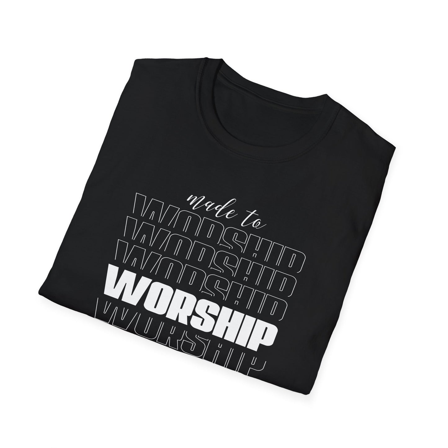 Made to Worship Unisex T-Shirt | Softstyle Tee for Music Lovers, Church Events, Inspirational Gifts, Everyday Wear, Casual Fashion