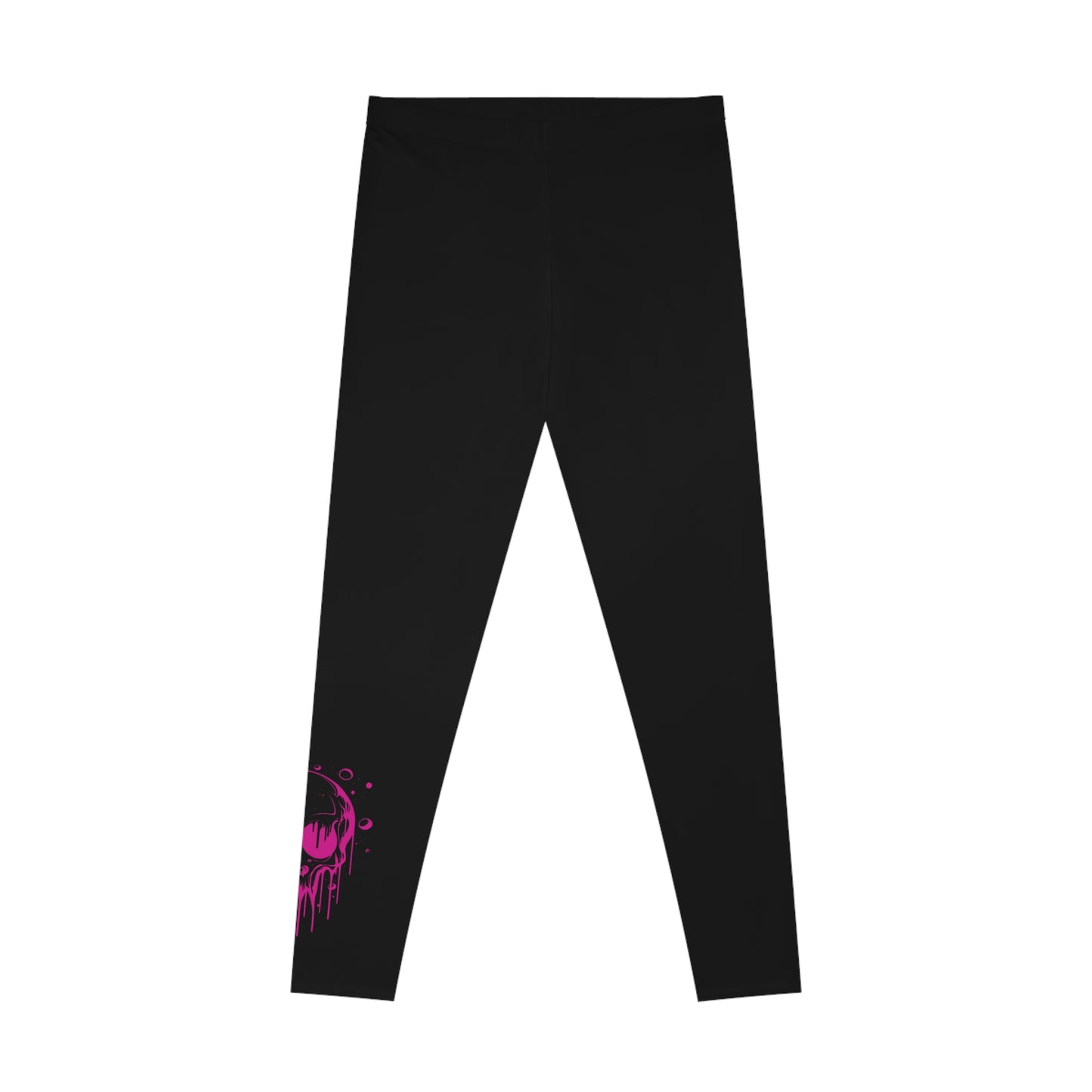 Skull Stretchy Leggings, Skull Stretchy Yoga Pants, Stretchy Skull Themed Casual Leggings