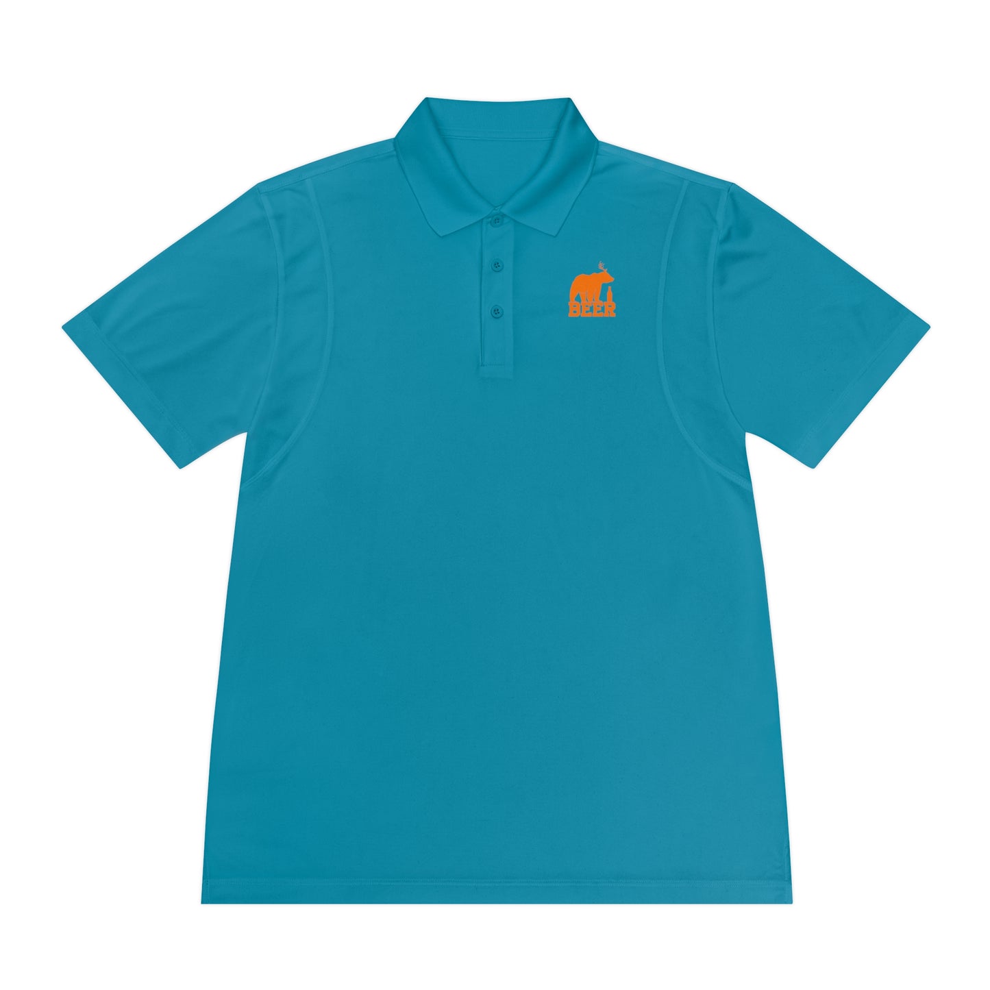 Mens Golf Shirt Beer Bear Men's Sport Polo Shirt
