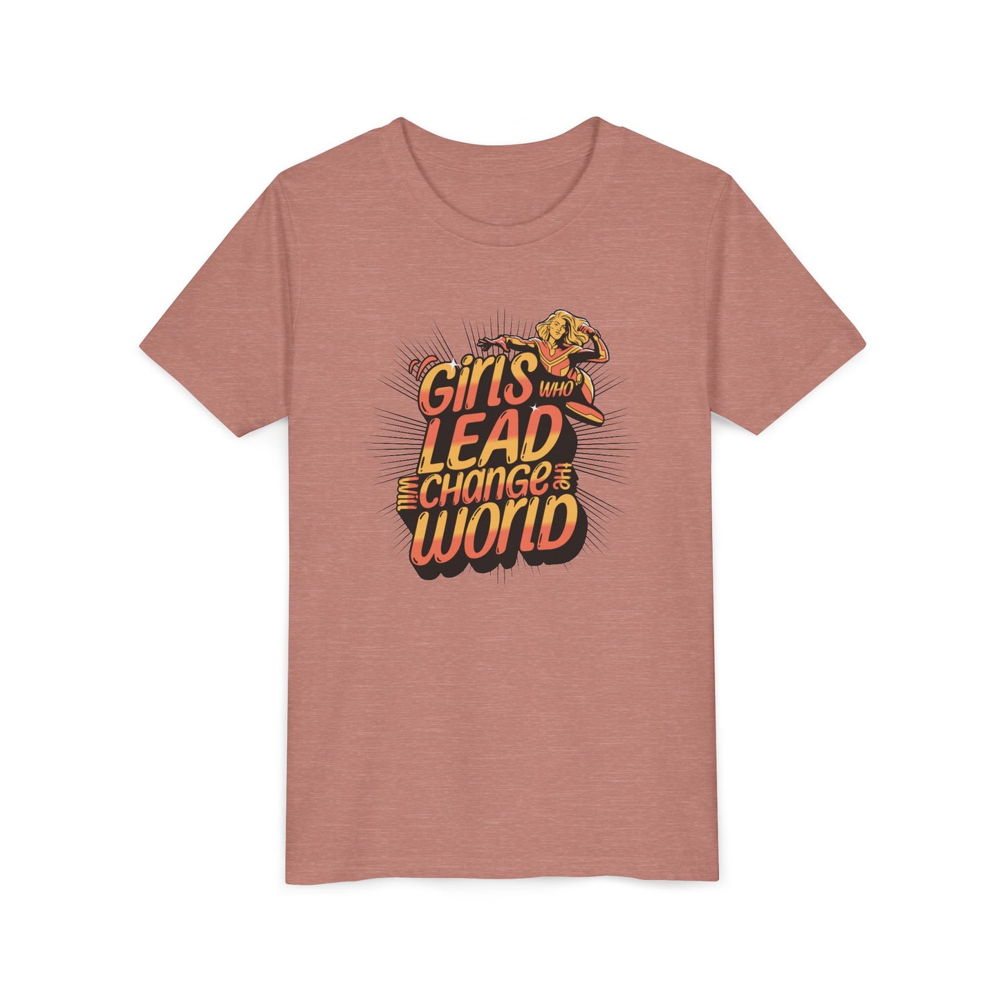 Youth Girls Who Lead Will Change the World Youth Short Sleeve T Shirt Kids