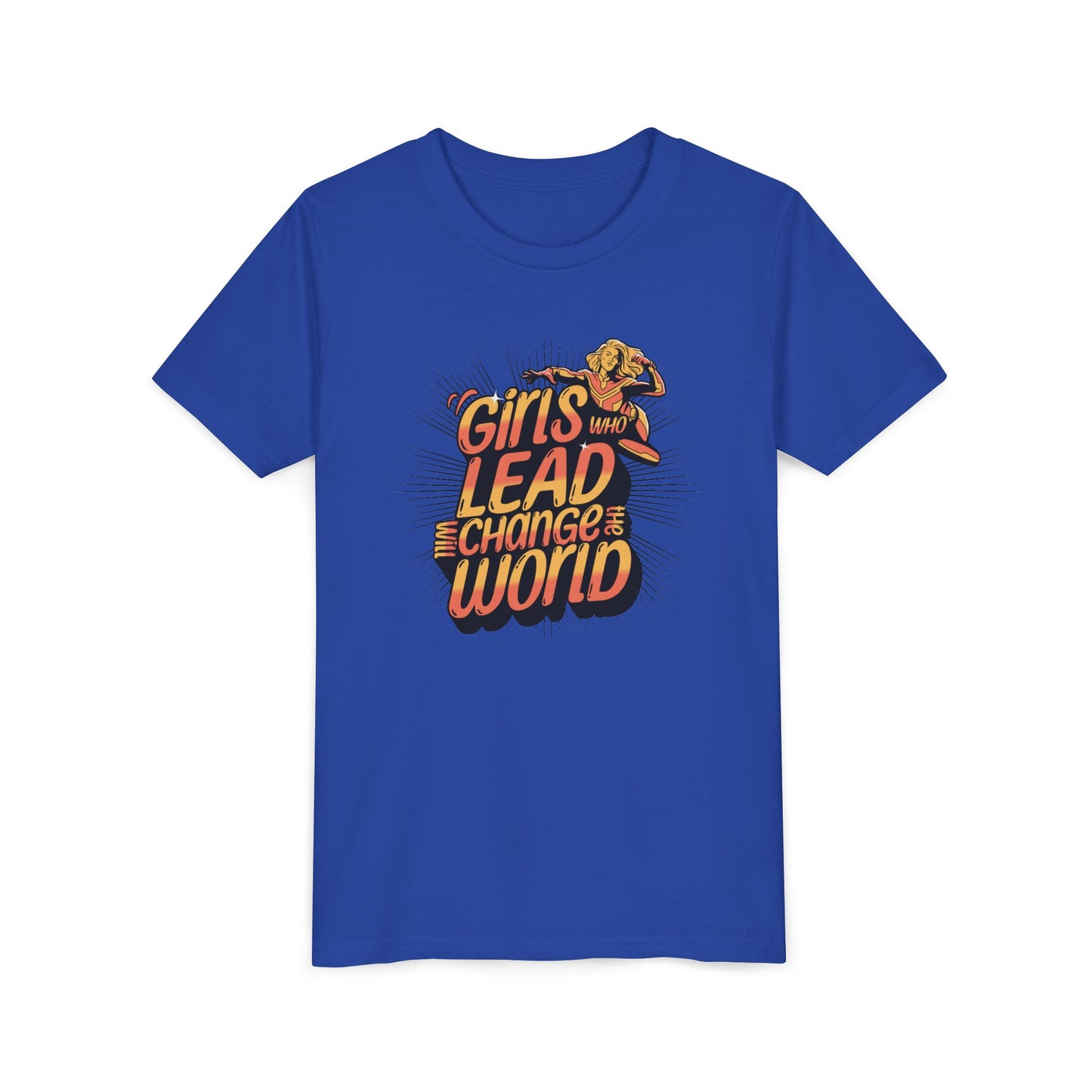 Youth Girls Who Lead Will Change the World Youth Short Sleeve T Shirt Kids
