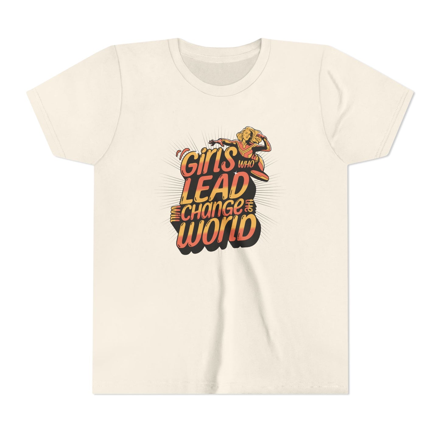 Youth Girls Who Lead Will Change the World Youth Short Sleeve T Shirt Kids