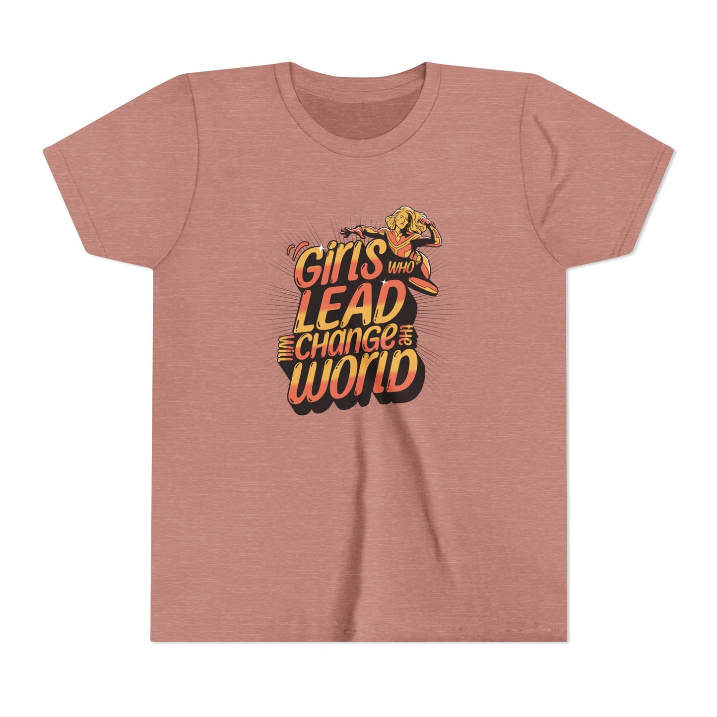 Youth Girls Who Lead Will Change the World Youth Short Sleeve T Shirt Kids
