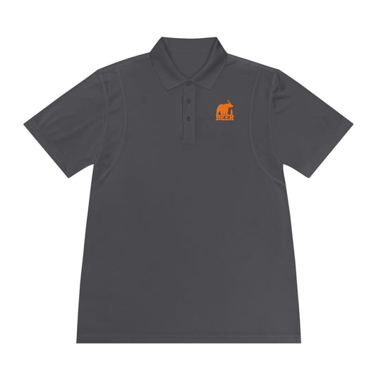 Mens Golf Shirt Beer Bear Men's Sport Polo Shirt