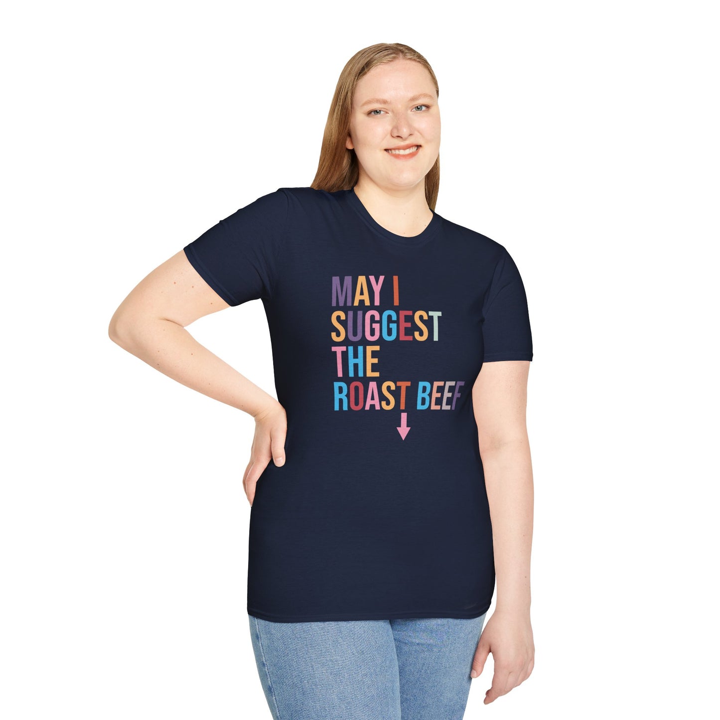 Playful Roast Beef Suggestion T-Shirt, Humorous Tee, Gift for Foodies, Casual Wear, Cookout & BBQ Party Shirt, Unisex Graphic Tee