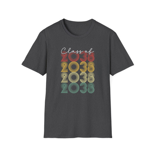 Retro 2038 Unisex Softstyle T-Shirt - Trendy Graphic Tee, Casual Wear, Future Year T-Shirt, Birthday Gift, Vintage Style Top