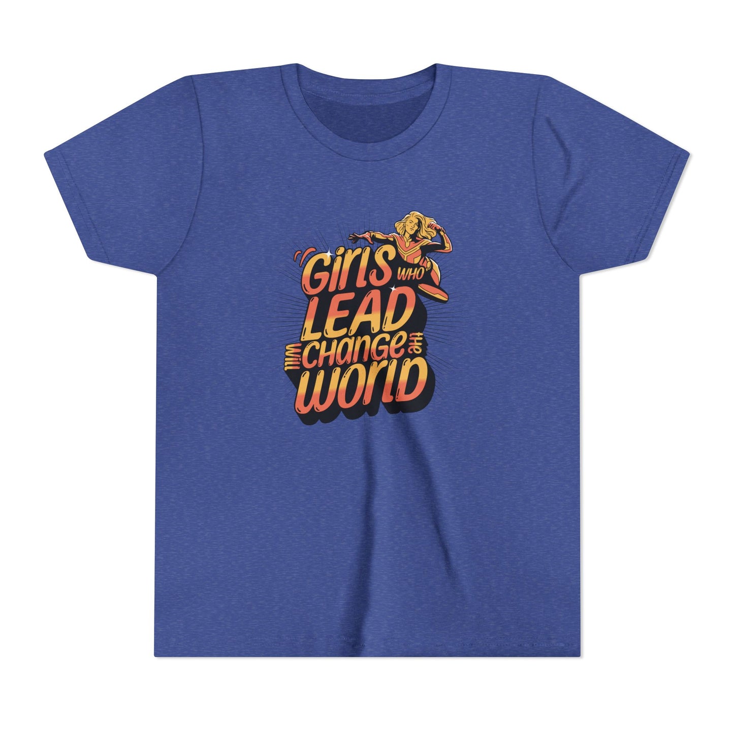 Youth Girls Who Lead Will Change the World Youth Short Sleeve T Shirt Kids