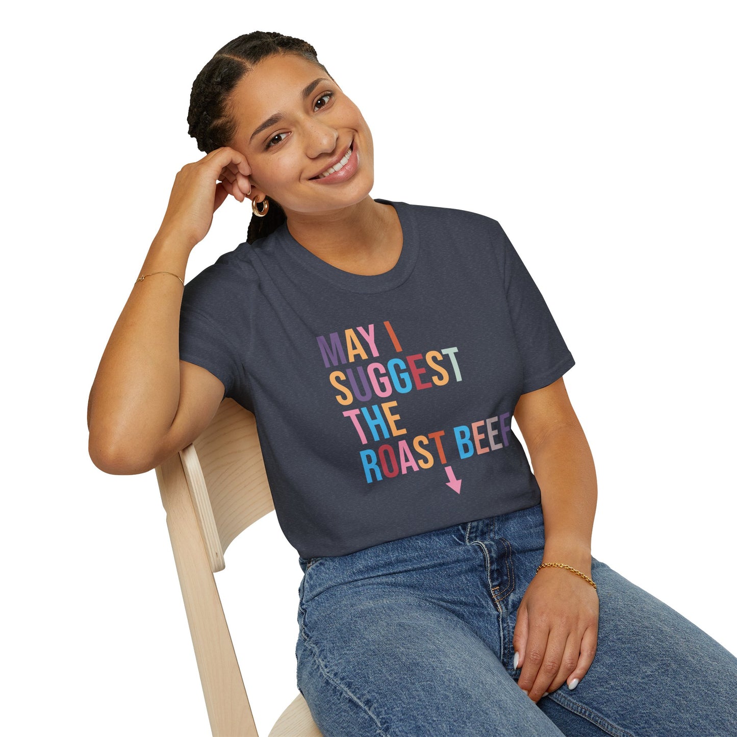 Playful Roast Beef Suggestion T-Shirt, Humorous Tee, Gift for Foodies, Casual Wear, Cookout & BBQ Party Shirt, Unisex Graphic Tee