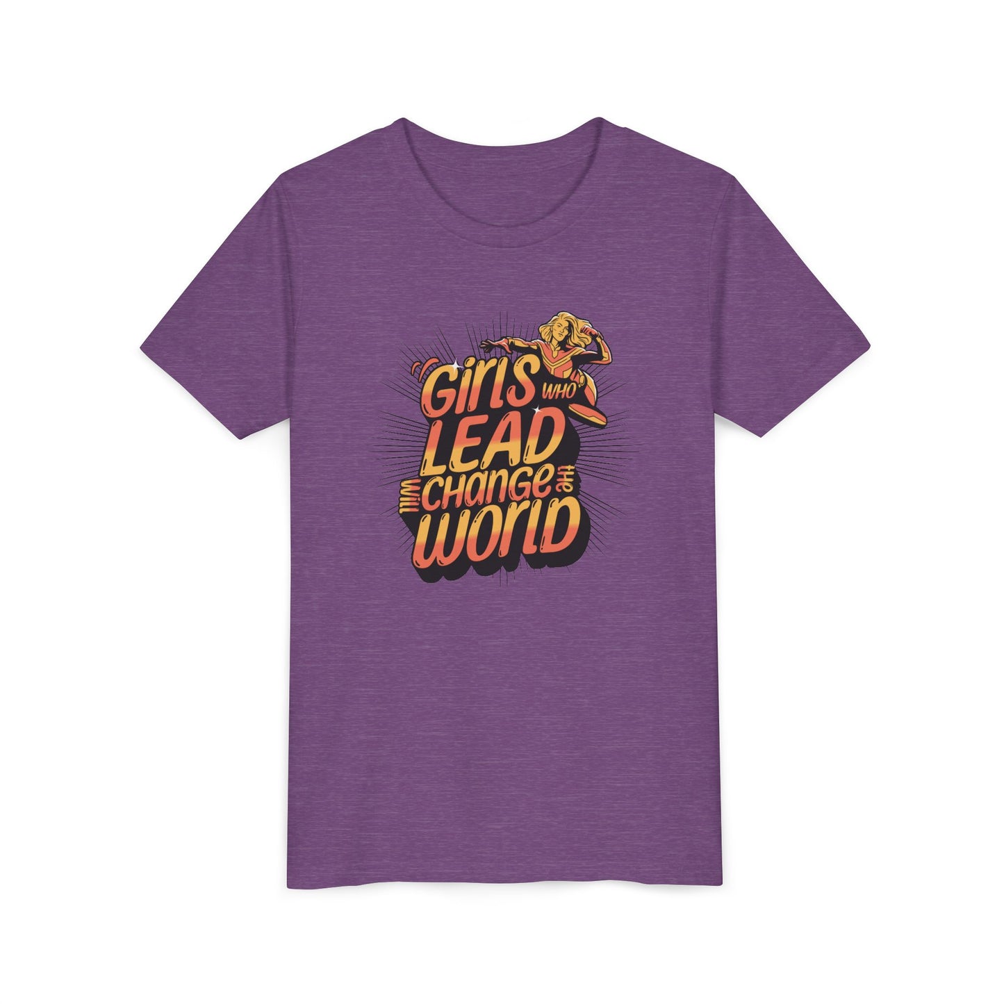Youth Girls Who Lead Will Change the World Youth Short Sleeve T Shirt Kids